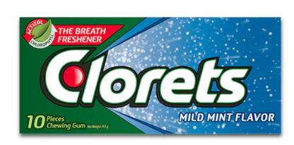 Clorets Chewing Gum Box