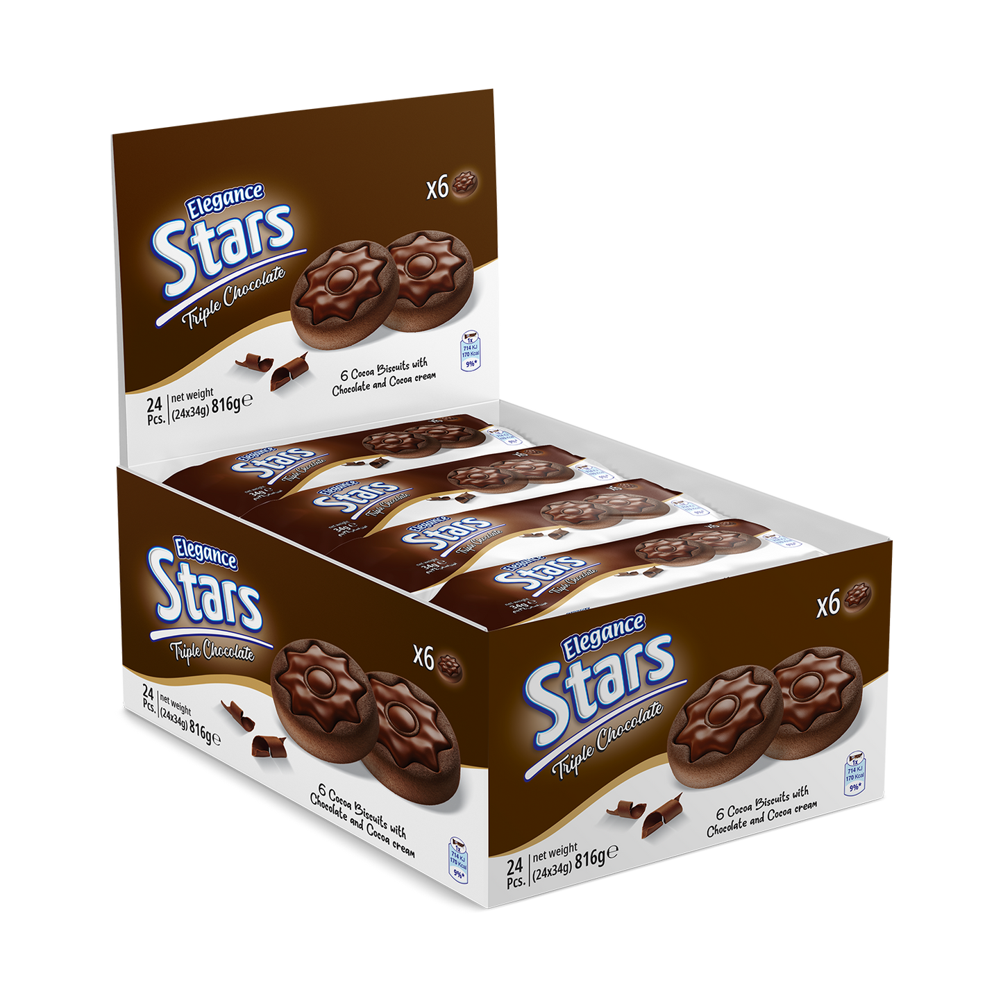 Elegance Stars Triple Chocolate Box