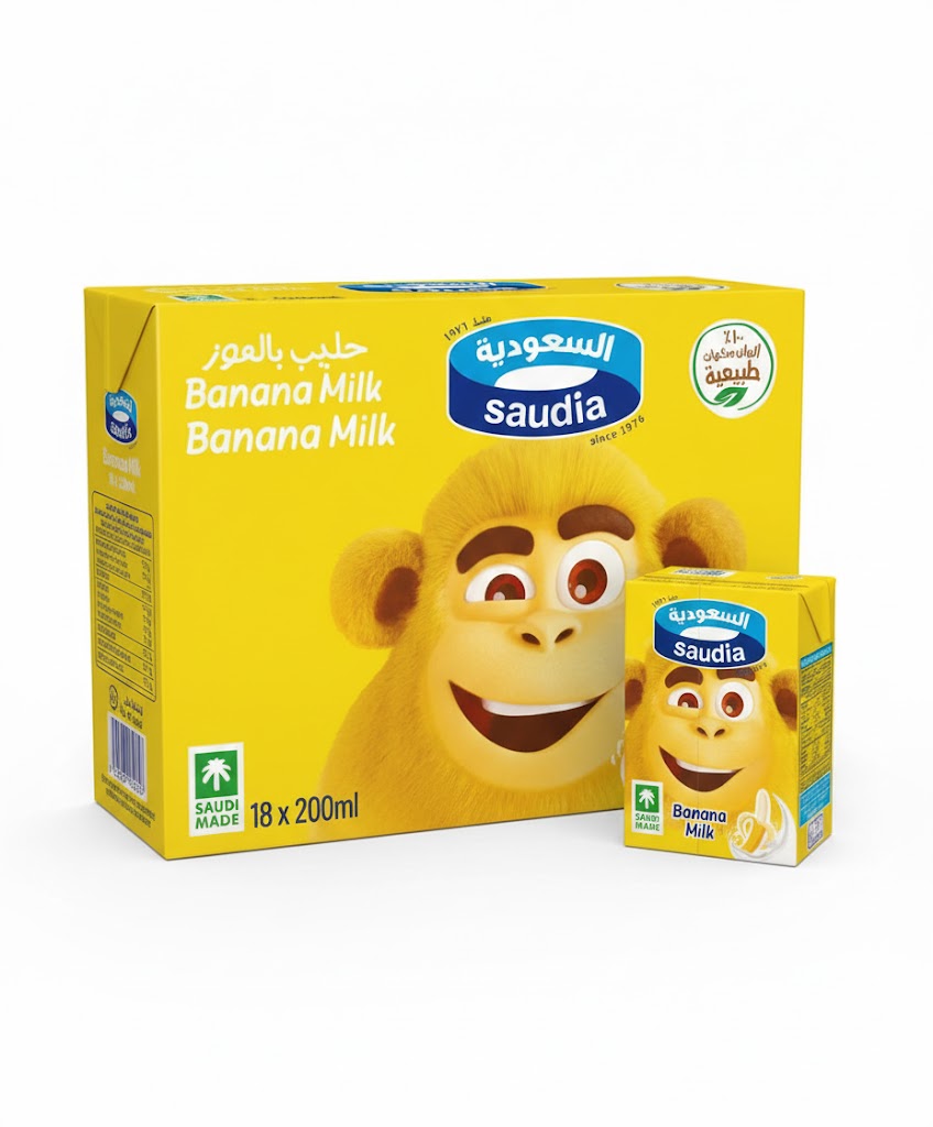Saudia Juice Banana Milk 200ml